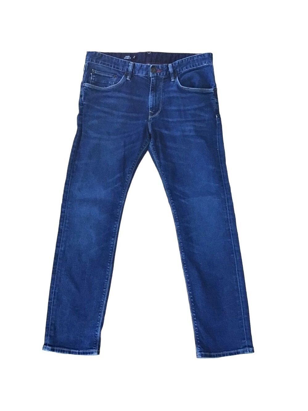 MEN’S jeans 32 Tommy Hilfiger Denton straight fit preppy blue low rise denim 32